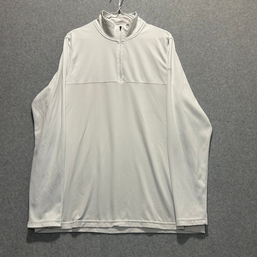 Under Armour Mens White 1/2 Zip Tech Pullover Size L
